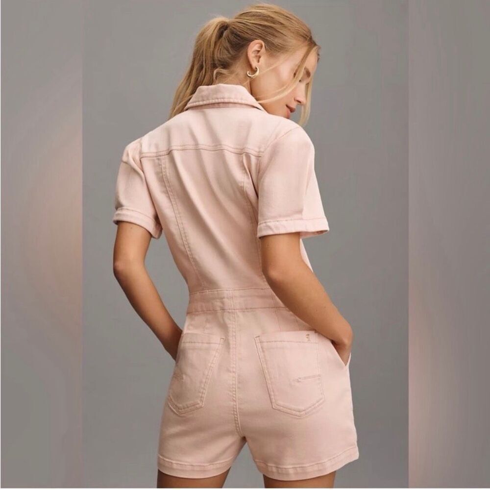 Anthropologie Pilcro The Kit Utility Romper, Pink, Size 4 NWT - Picture 5 of 14